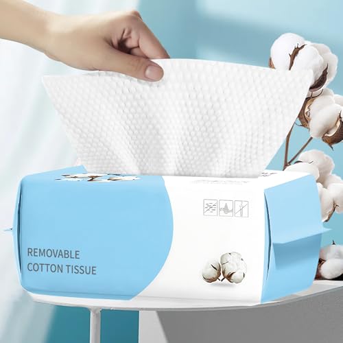 Gentle & Eco-Friendly: 100 Count Biodegradable Disposable Face Towels for Sensitive Skin