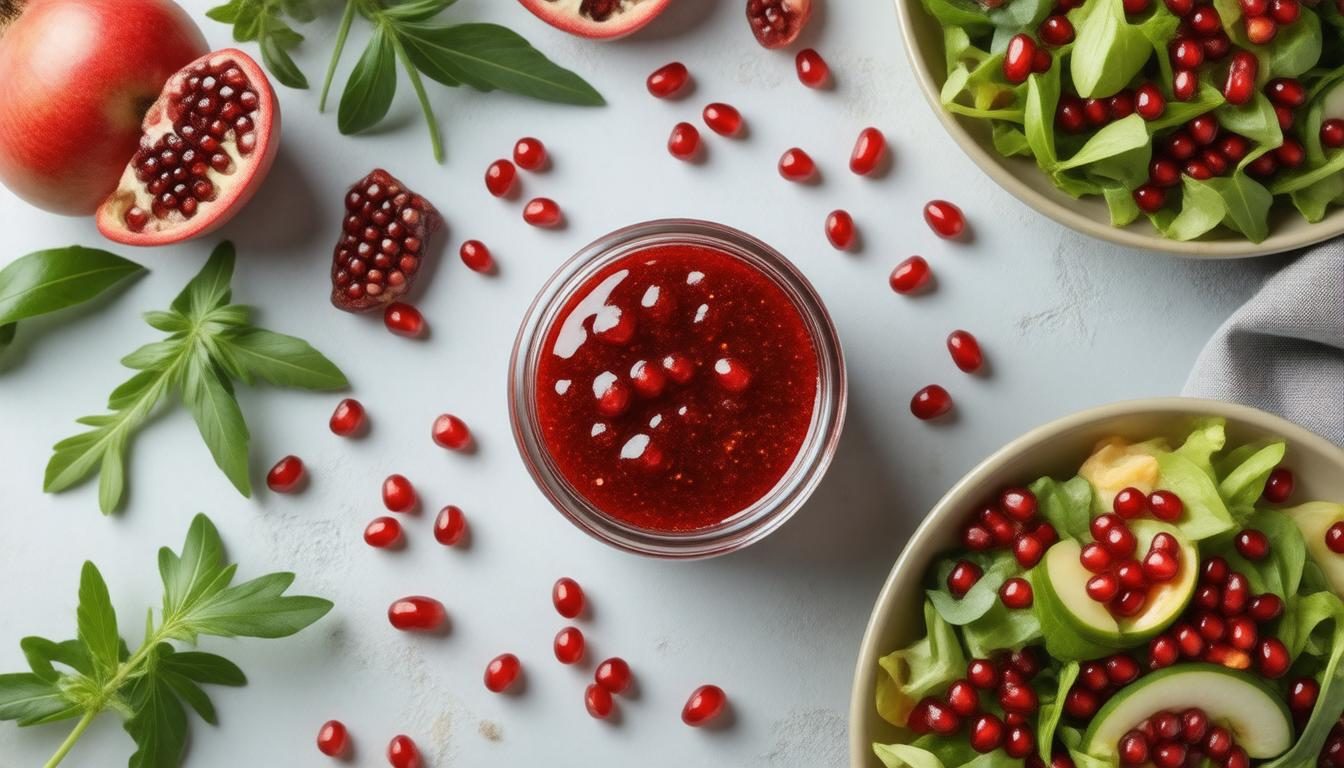 Fresh & Flavorful Homemade Pomegranate Vinaigrette: A Nutritious Alternative to Store-Bought Dressings!