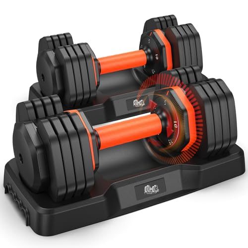 Transform Your Home Workout: Review of the Adjustable 25LB to 55LB Dumbbells Set